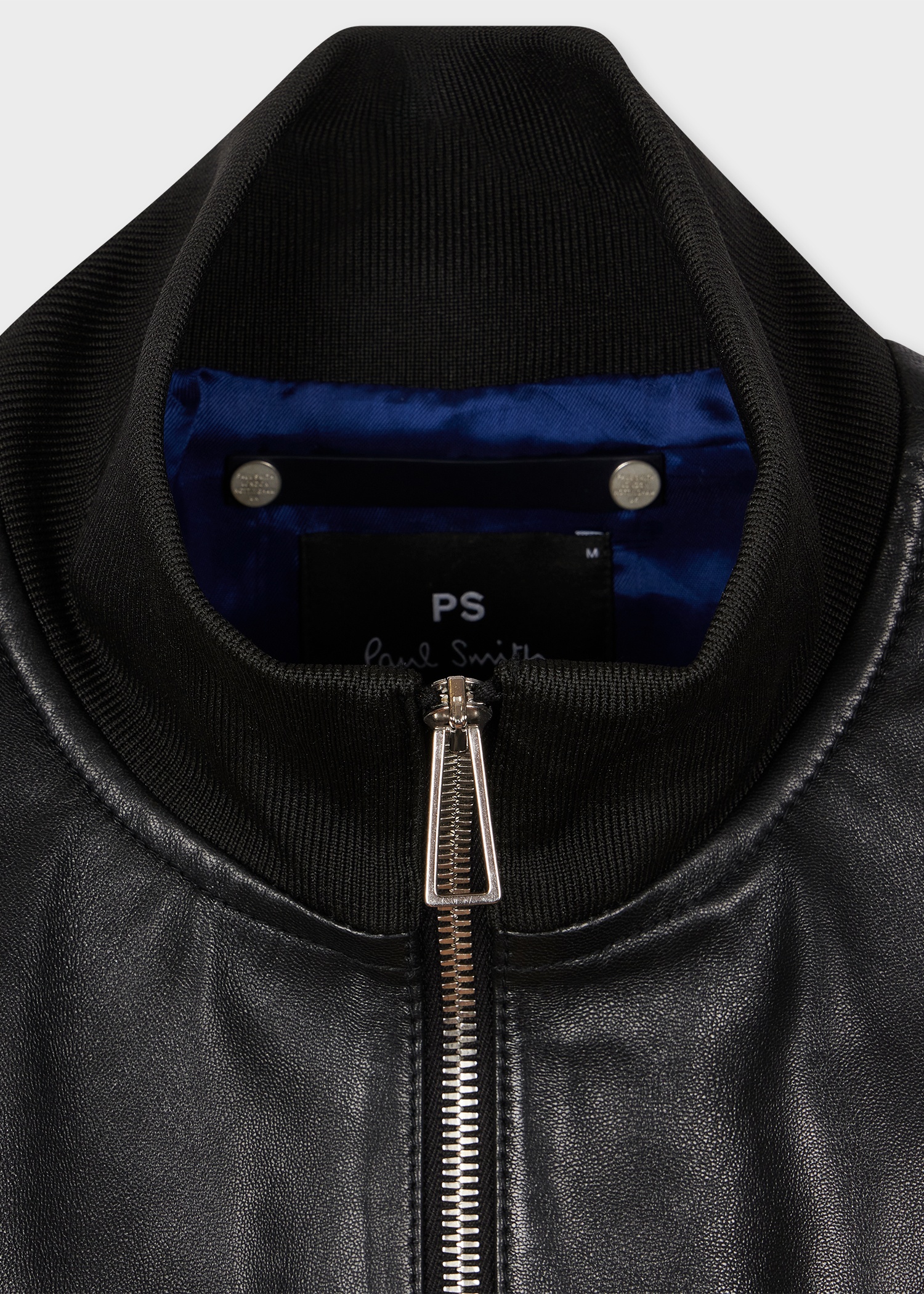 Leather Black Bomber Jacket - 2