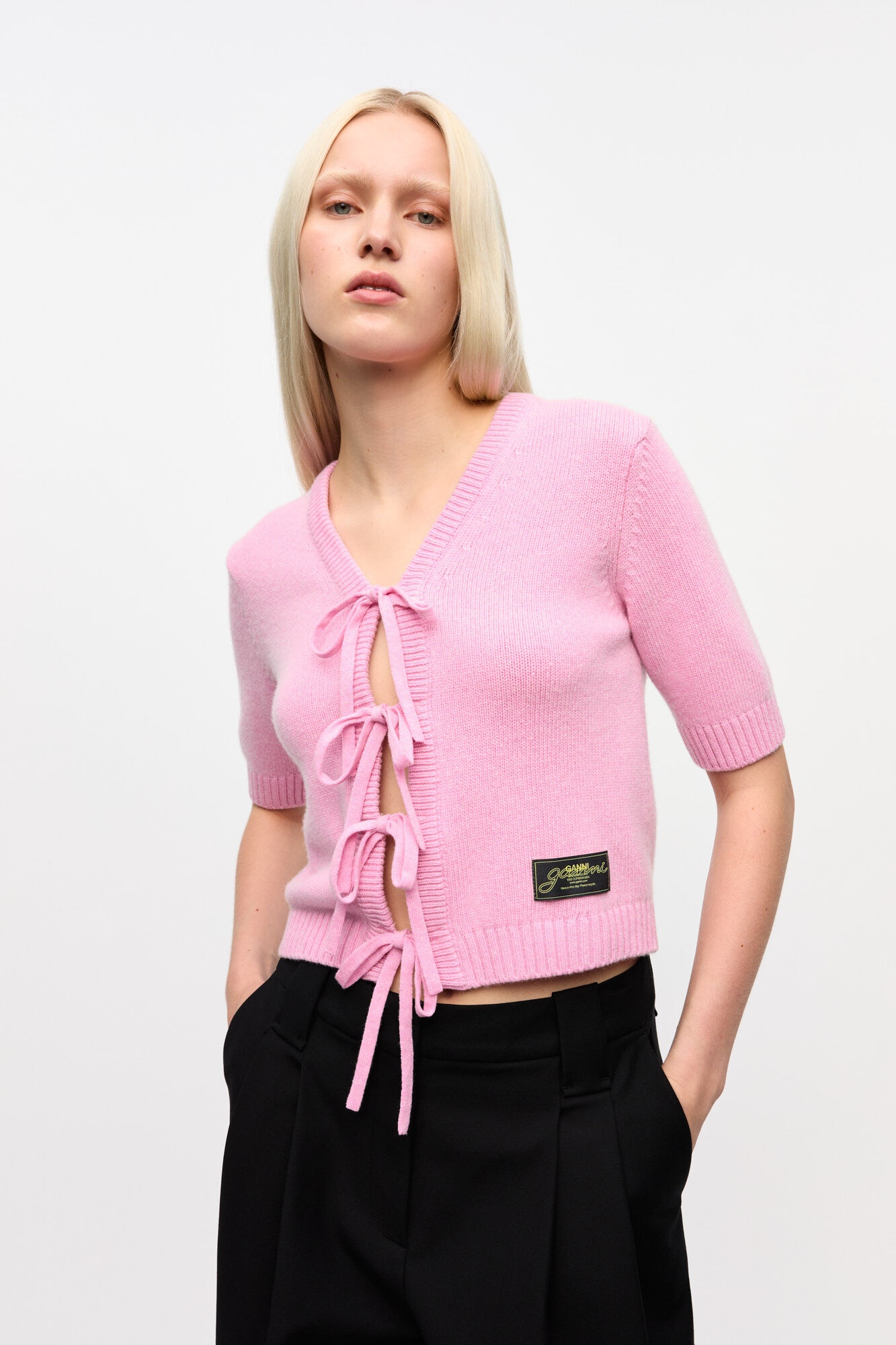 PINK FUTURE WOOL MIX CARDIGAN - 2