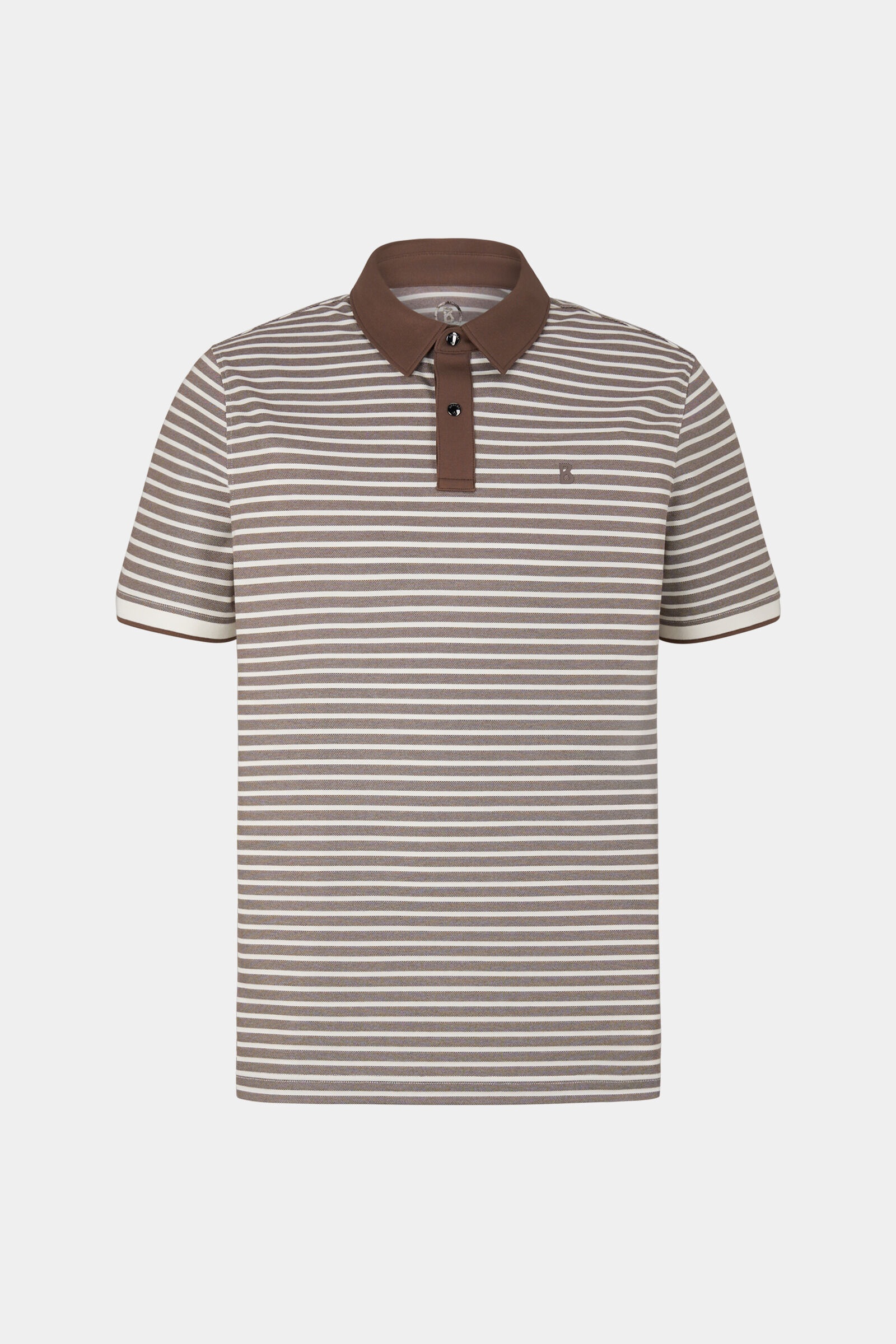 Timo Polo shirt in Brown/White - 1