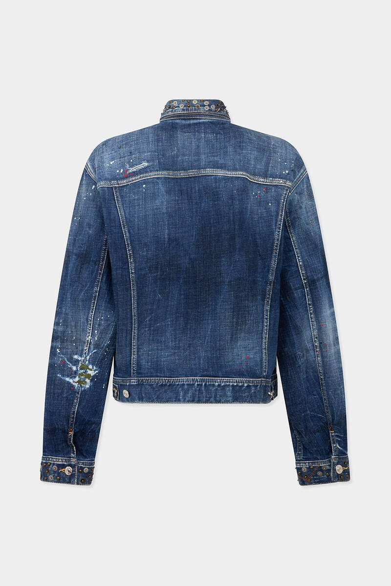 DSQUARED2 DARK BUSTED REBEL WASH L.A. JEAN JACKET outlook