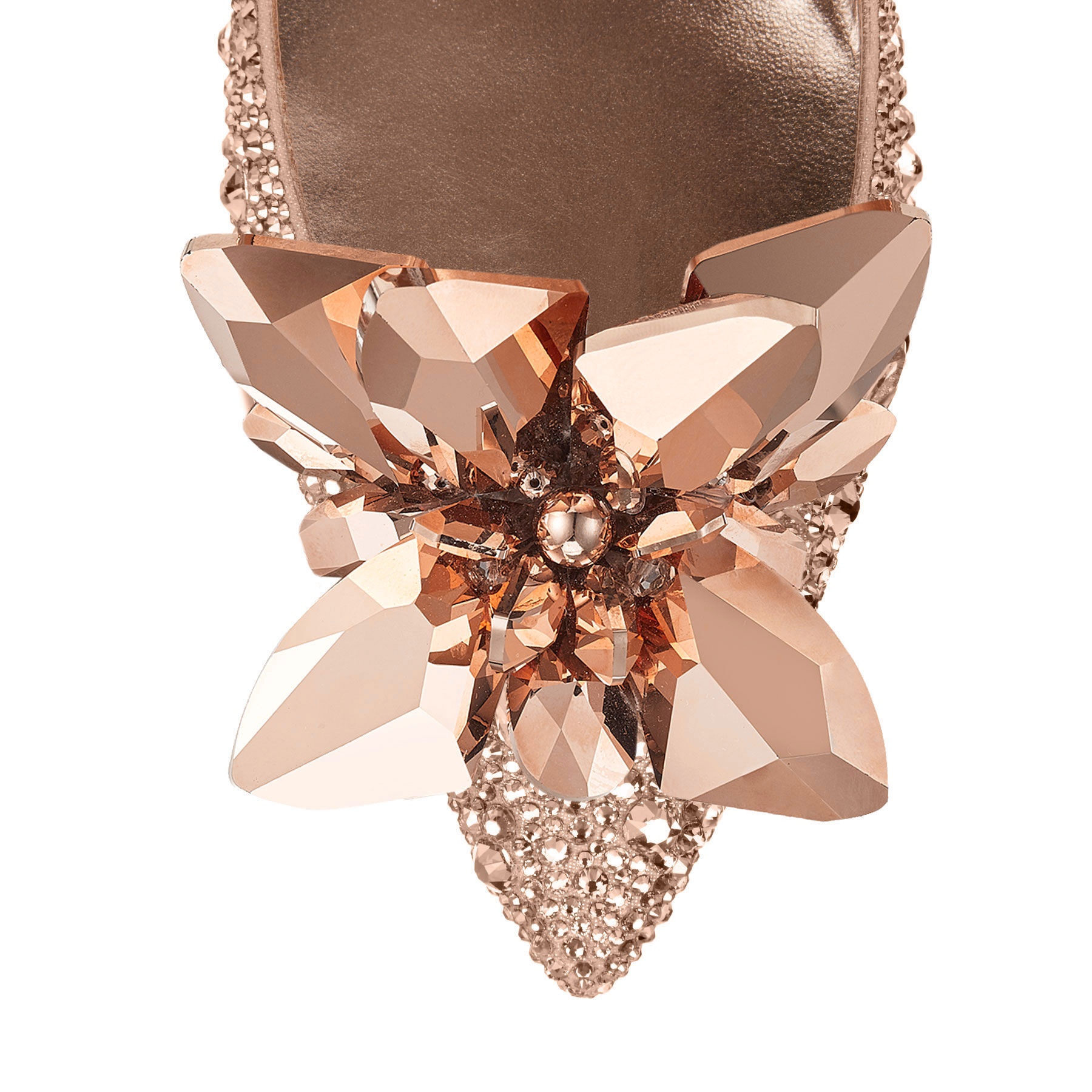 Attila
Rose Gold Crystal Covered Pointy Toe Flats - 3