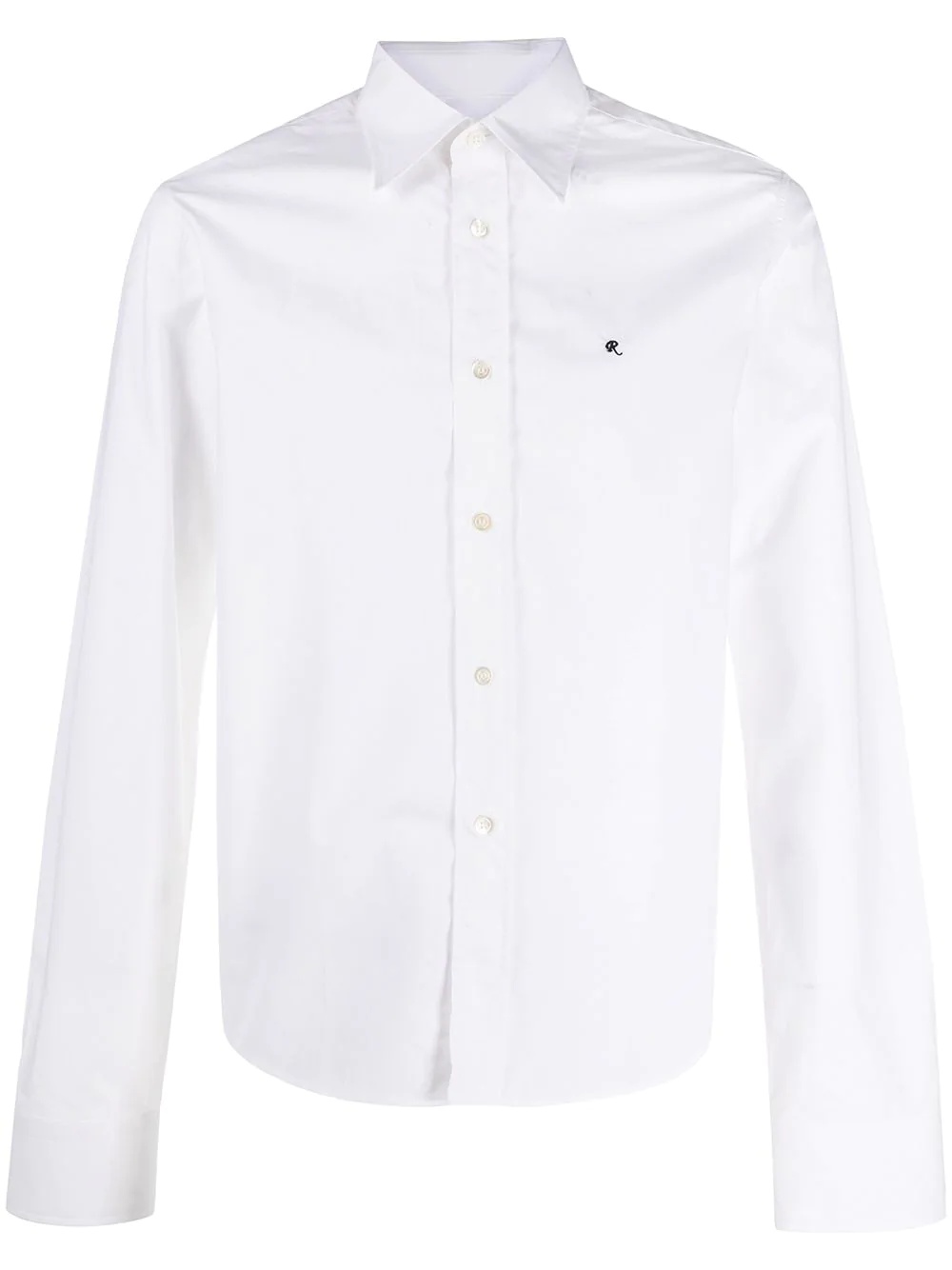 embroidered logo buttoned shirt - 1