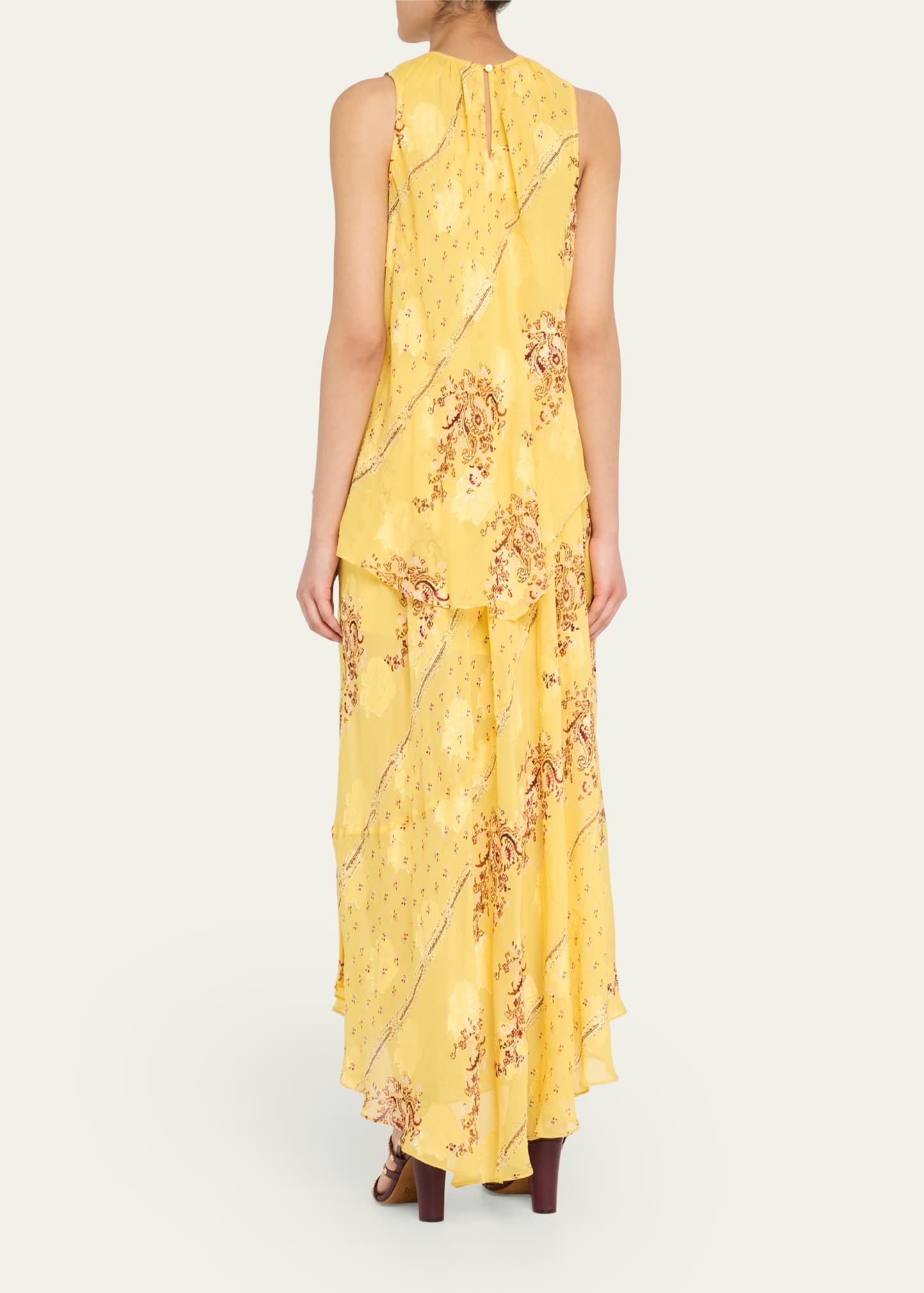 Caprice Asymmetric Layered Silk Dress - 3
