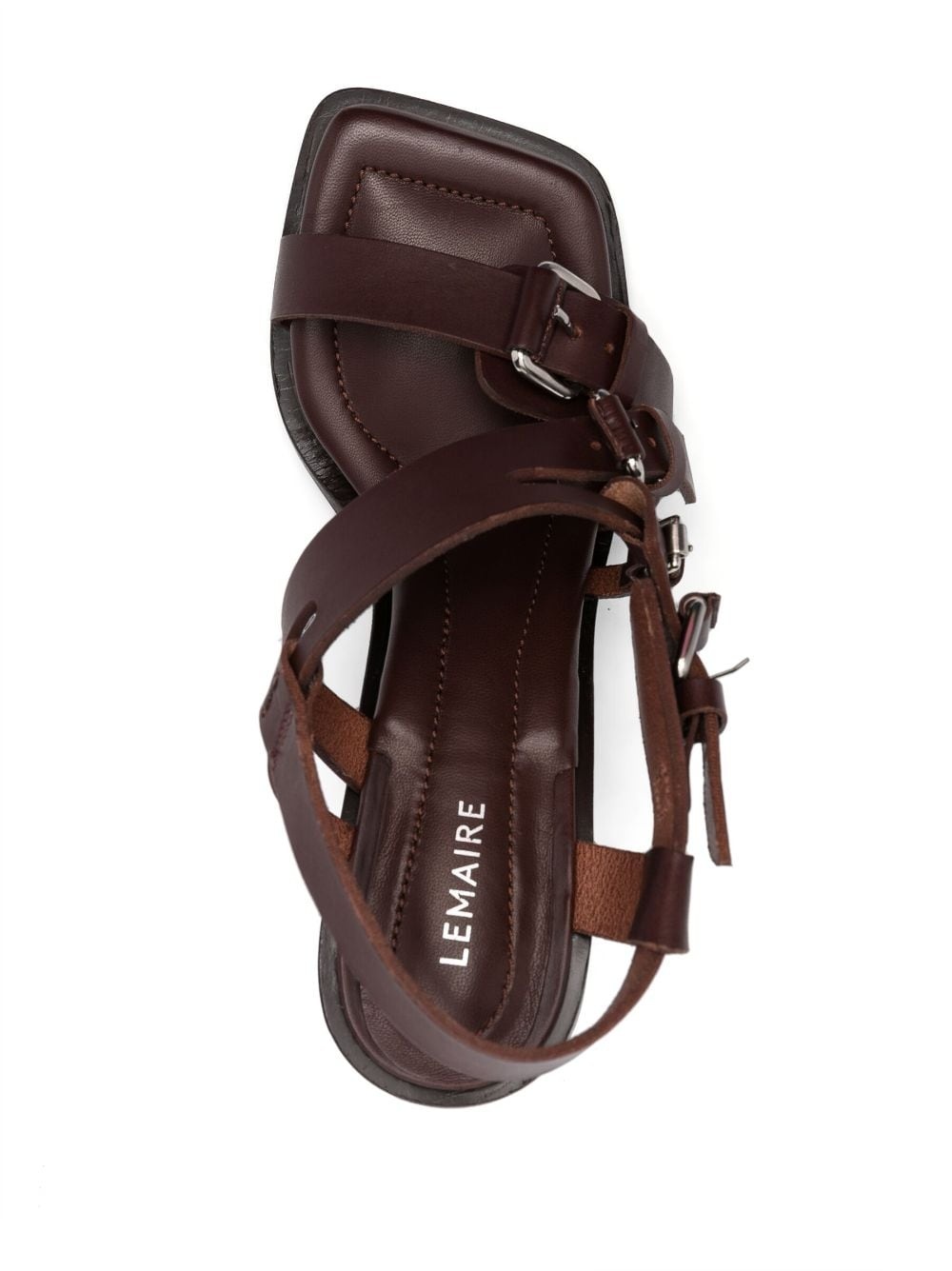 multiple-strap 100mm leather sandals - 4