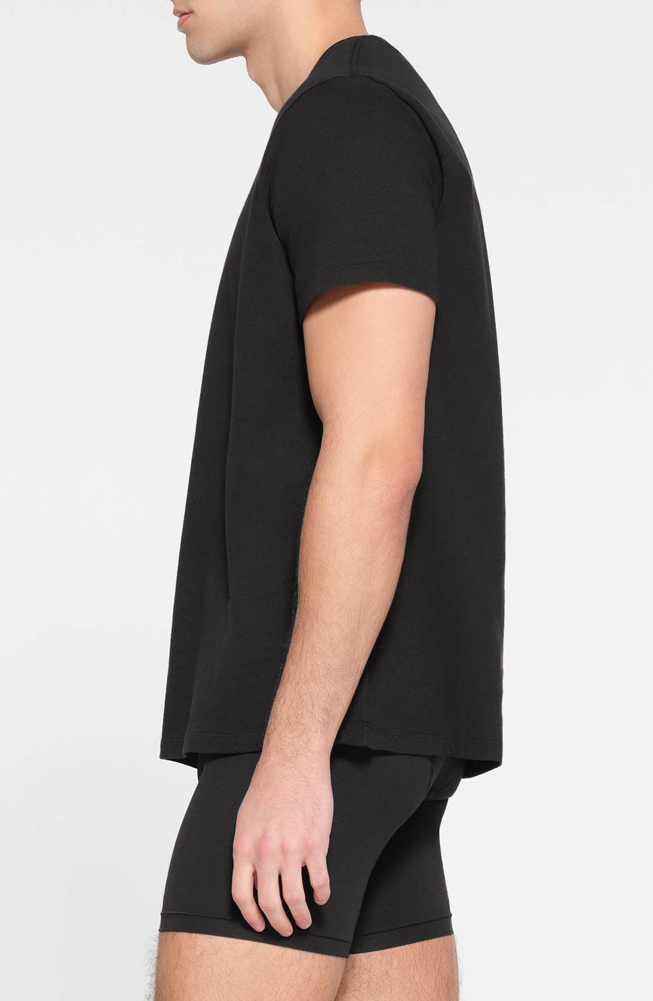SKIMS Classic Cotton Crewneck T-Shirt in Onyx at Nordstrom - 3