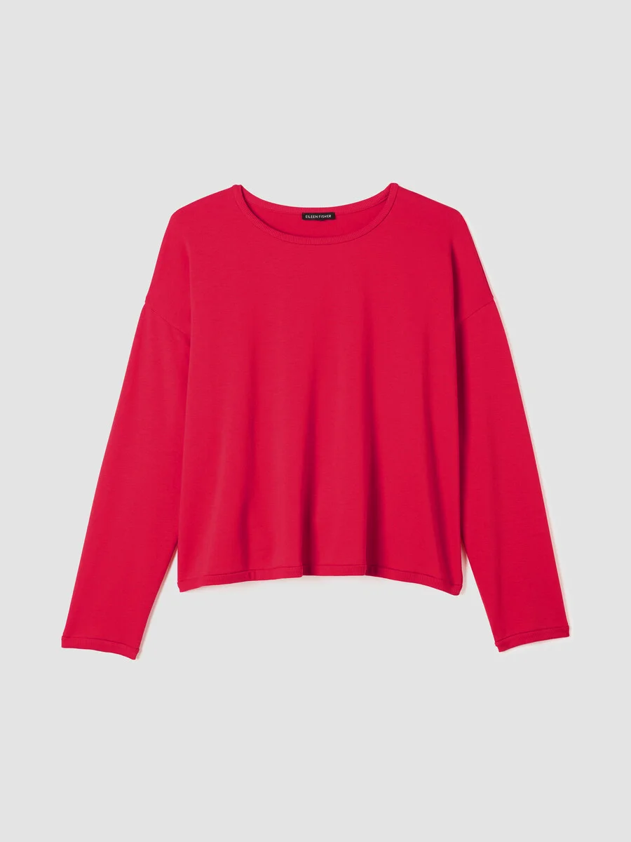 Cozy Brushed Terry Hug Round Neck Box-Top - 1
