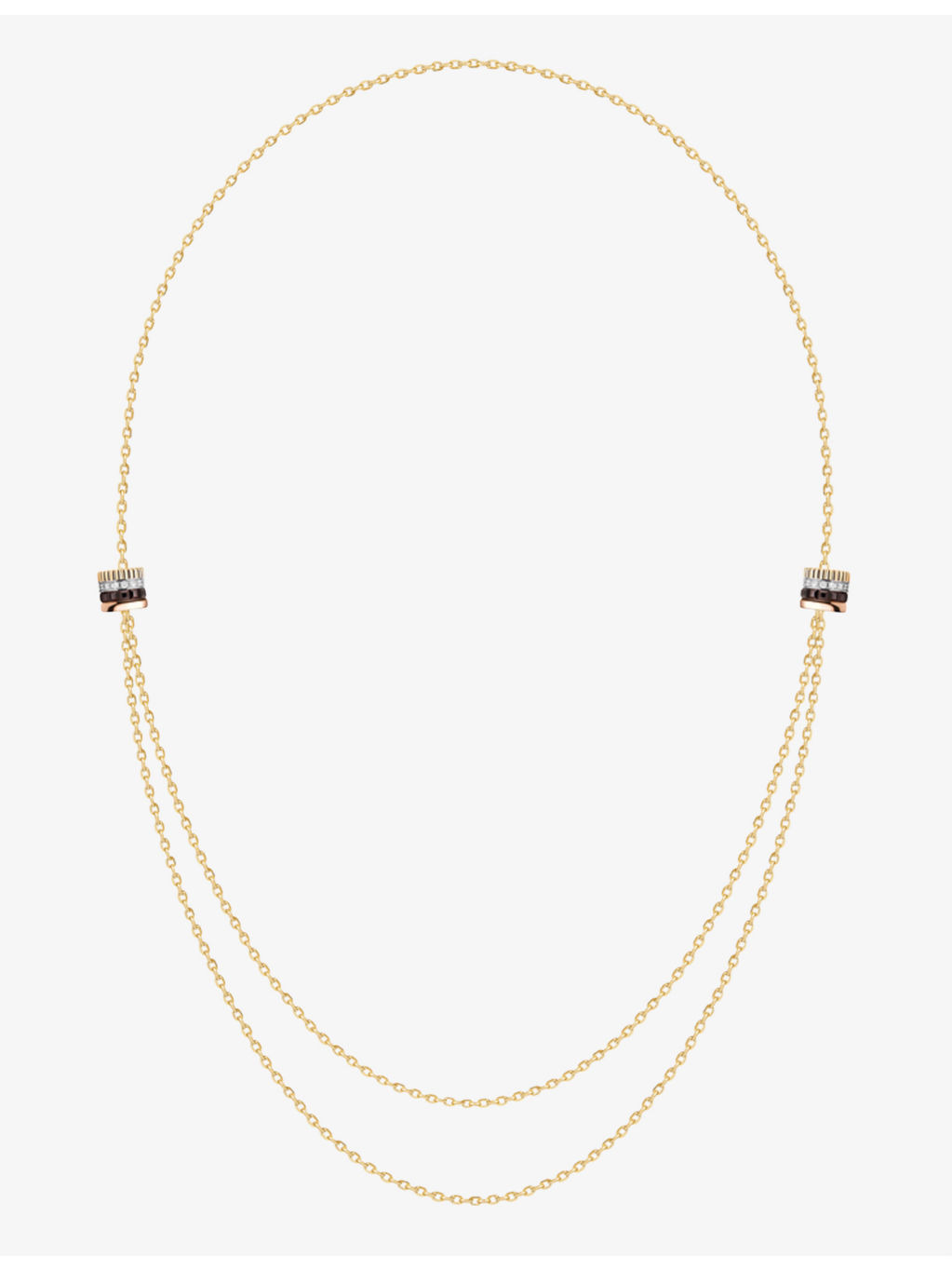 Quatre Classique 18ct yellow-, white- brown and rose-gold and 0.24ct brilliant-cut necklace - 2
