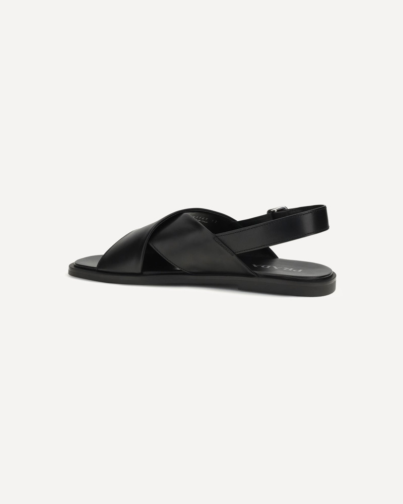 Prada Saffiano Criss-Cross Sandals outlook