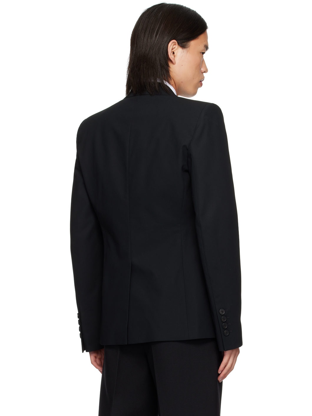 Black Fitted Blazer - 3