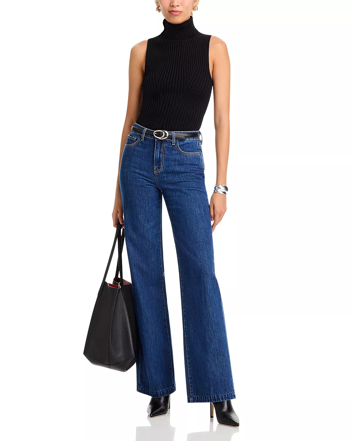 Clayton High Rise Wide Leg Jeans in Conway - 6
