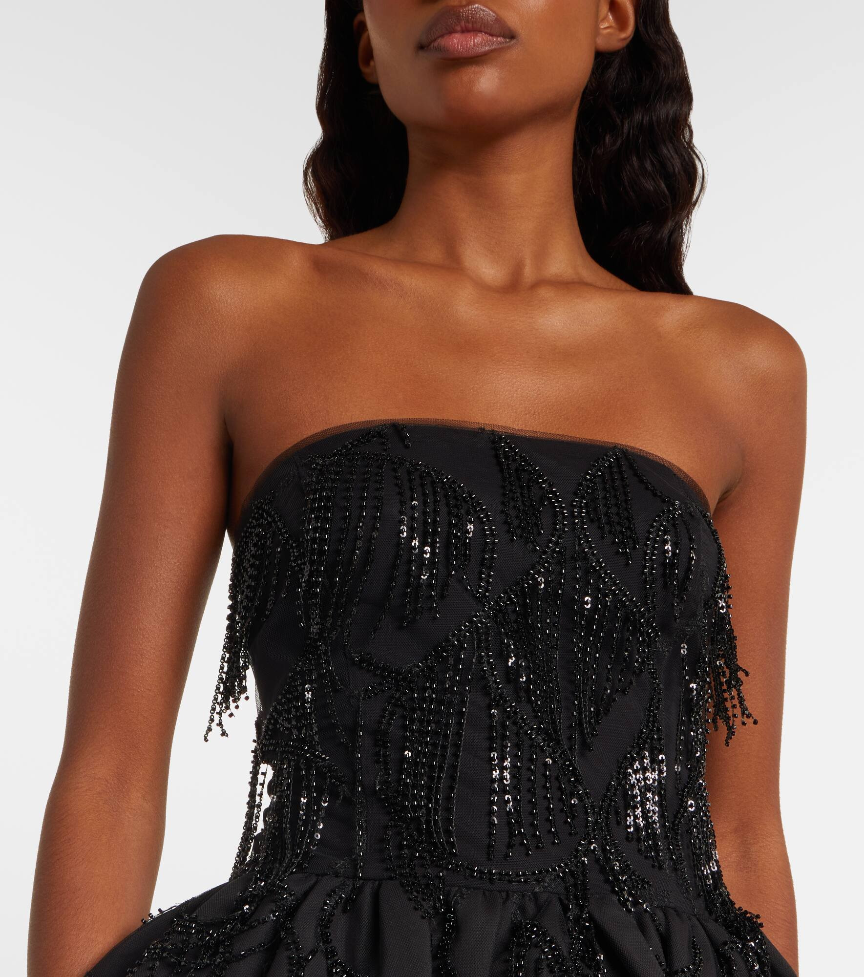 Albertina sequined strapless top - 4