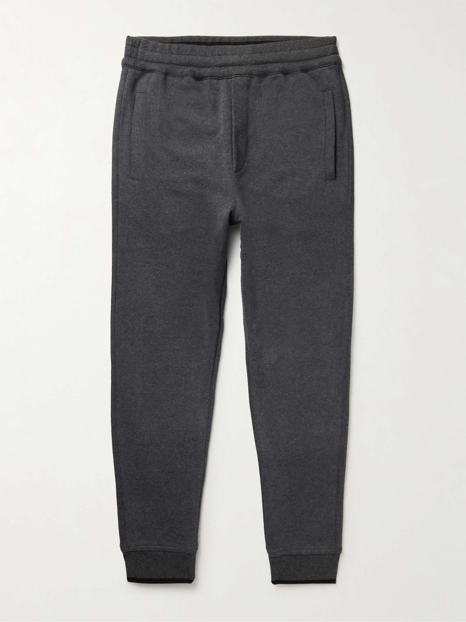 Tapered Cotton-Blend Jersey Sweatpants - 1