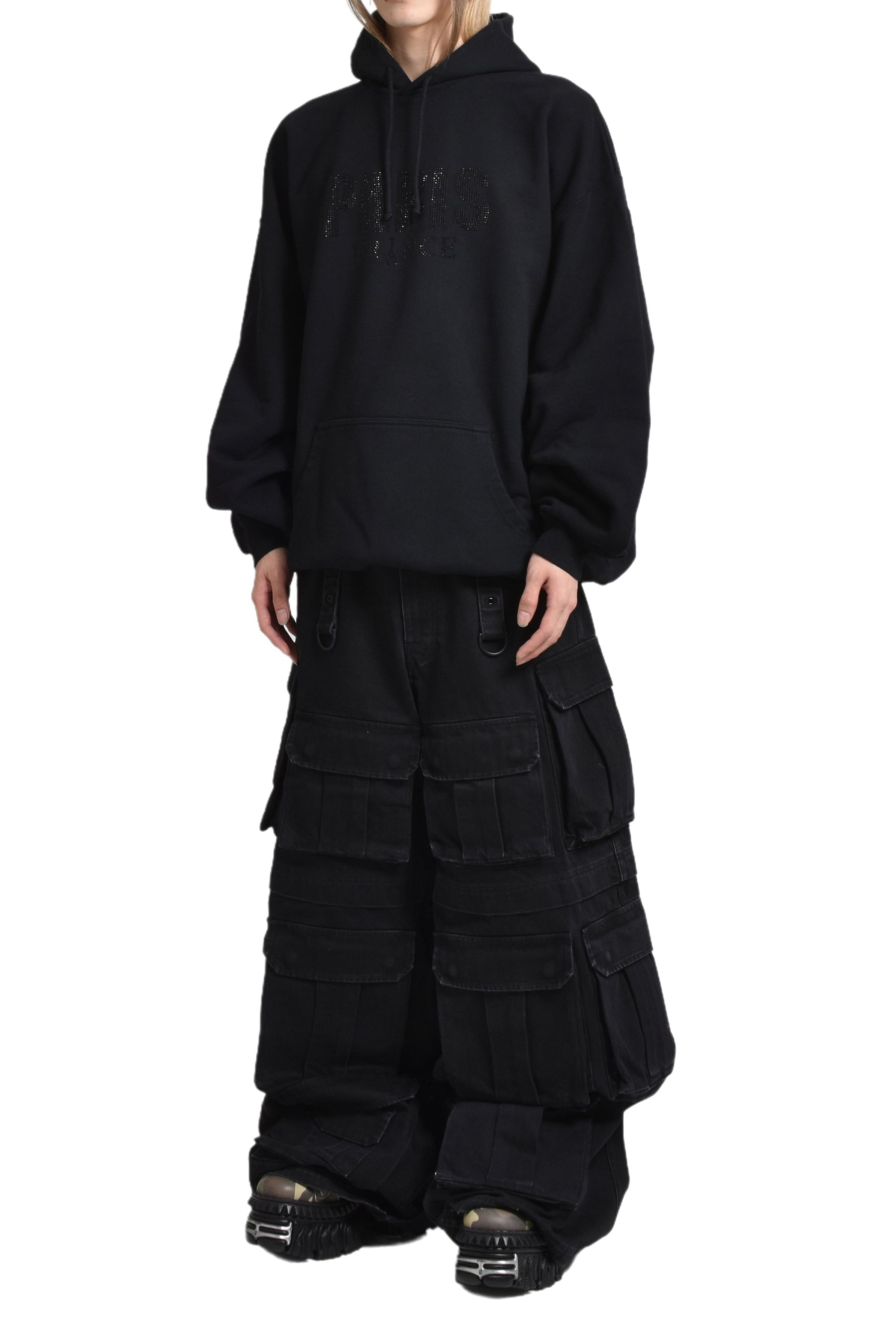 CRYSTAL PARIS HOODIE / BLK - 7