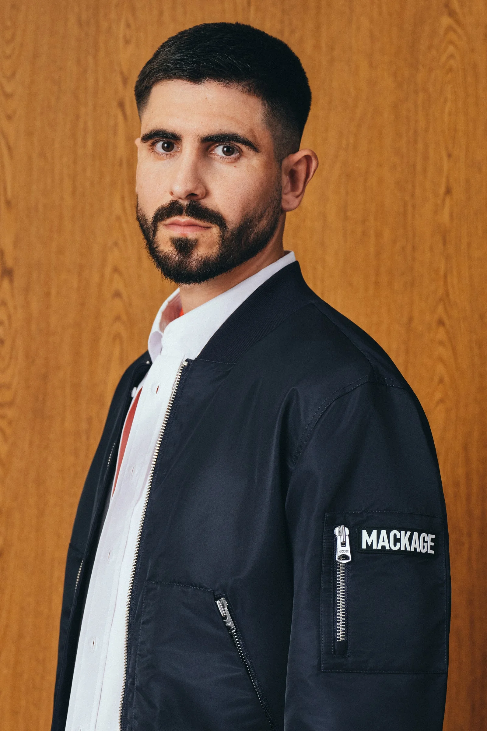 EMILIO-CR Satin Bomber Jacket - 1