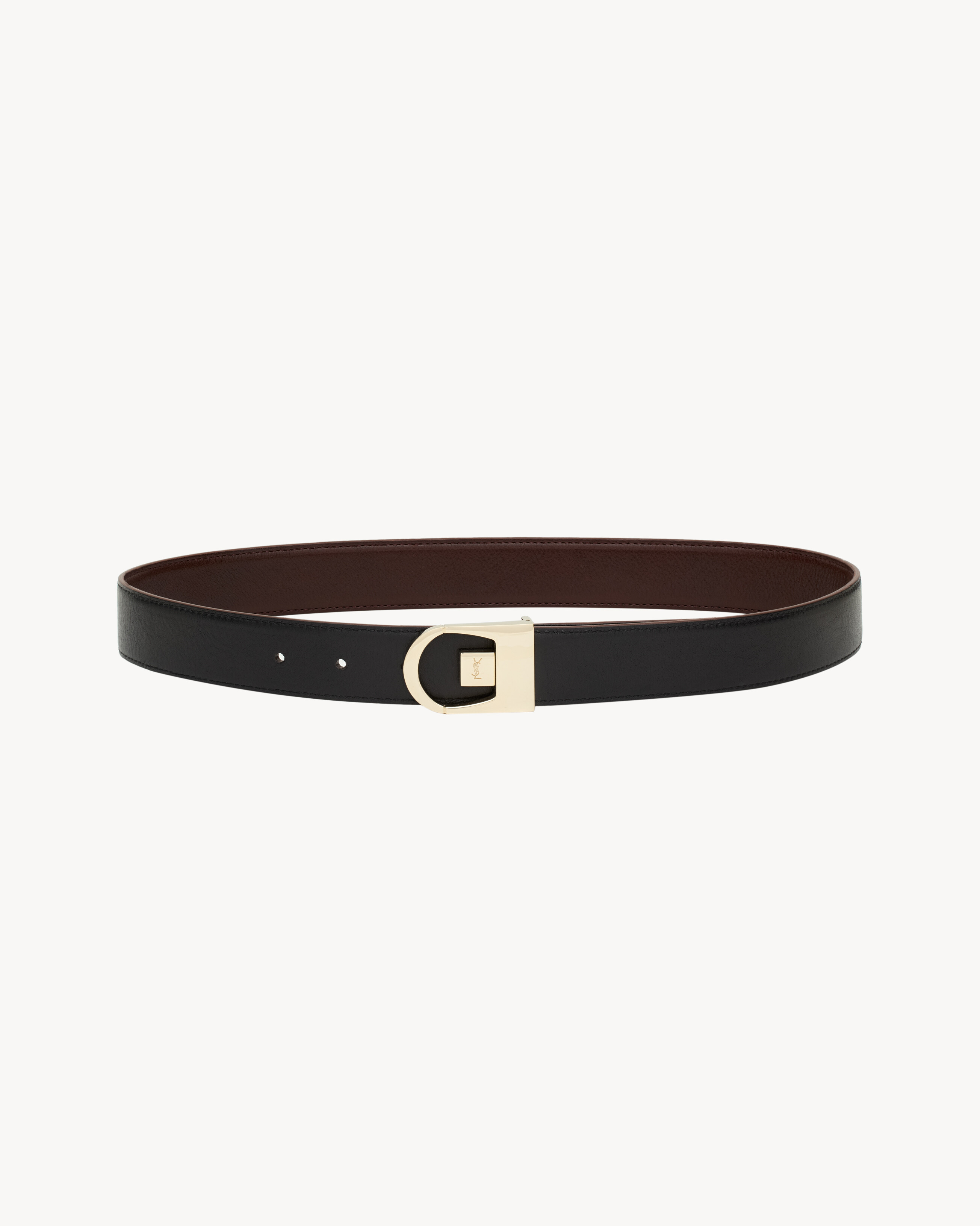 REVERSIBLE BELT IN SMOOTH LEATHER - 5