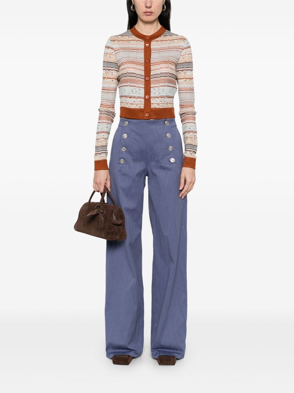jacquard trousers - 2
