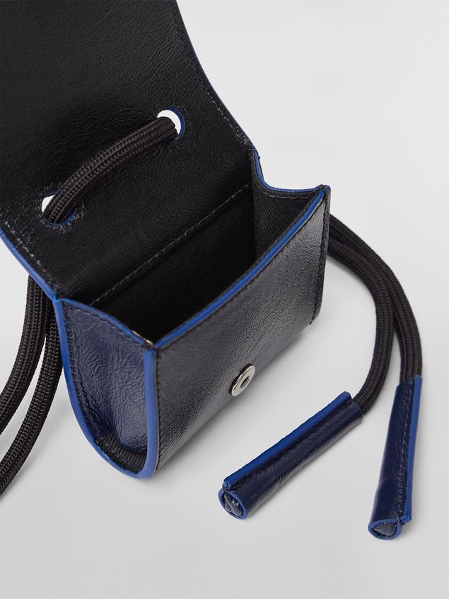 BI-COLOURED CALFSKIN AIRPODS HOLDER WITH ADJUSTABLE NYLON SHOULDER STRAP - 2