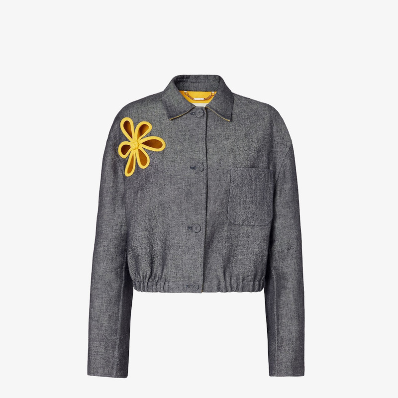 Jacket Blue and yellow double denim jacket 1