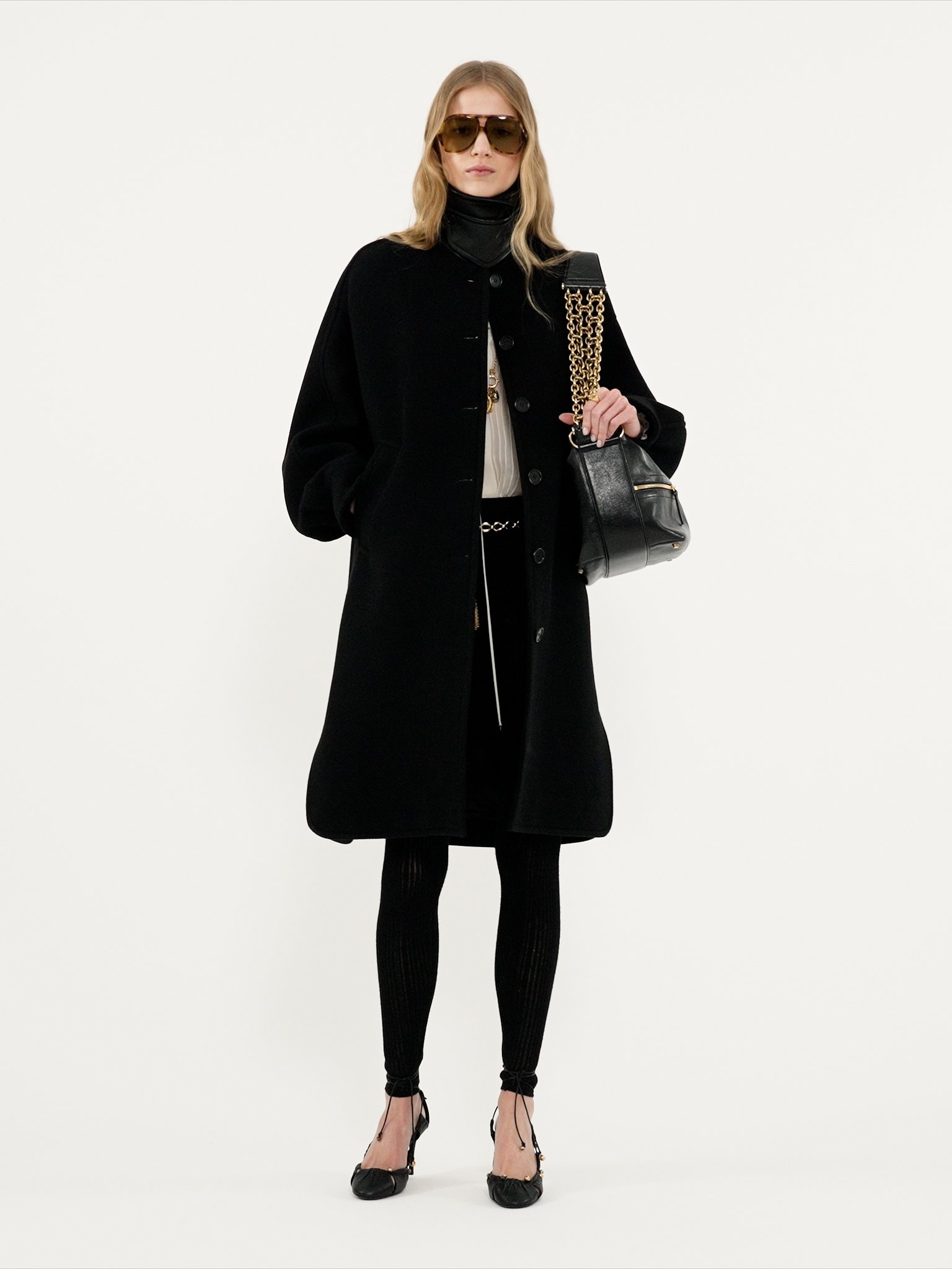 OVERSIZED MID-LENGTH COAT IN WOOL - 5