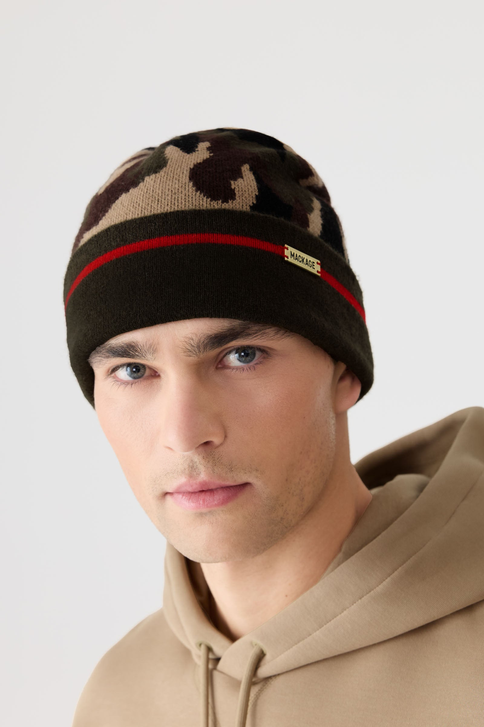KIKO-CAMO Jacquard Camo Knit Beanie - 2