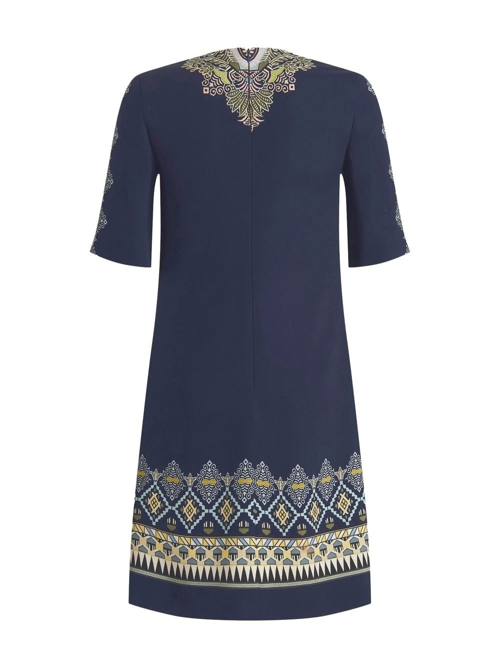 embroidered-design short-sleeve dress - 6