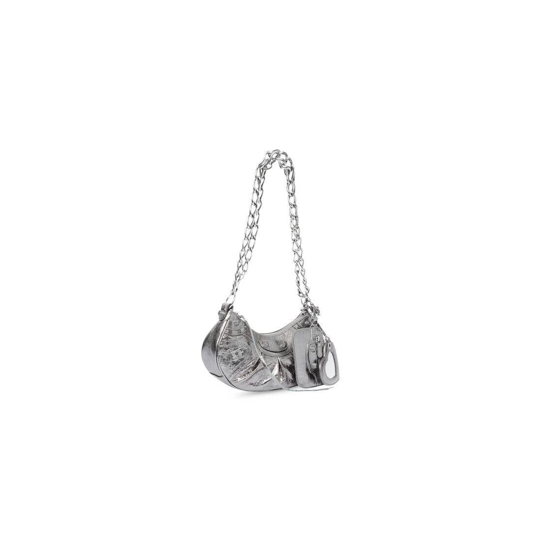 le cagole xs shoulder bag with chain metallized - 2