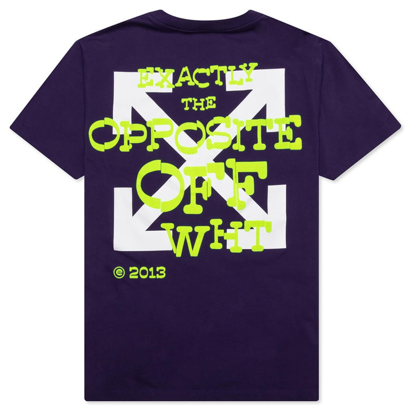 Off-White OPPOSITE ARR SLIM S/S TEE - PURPLE/LIME outlook