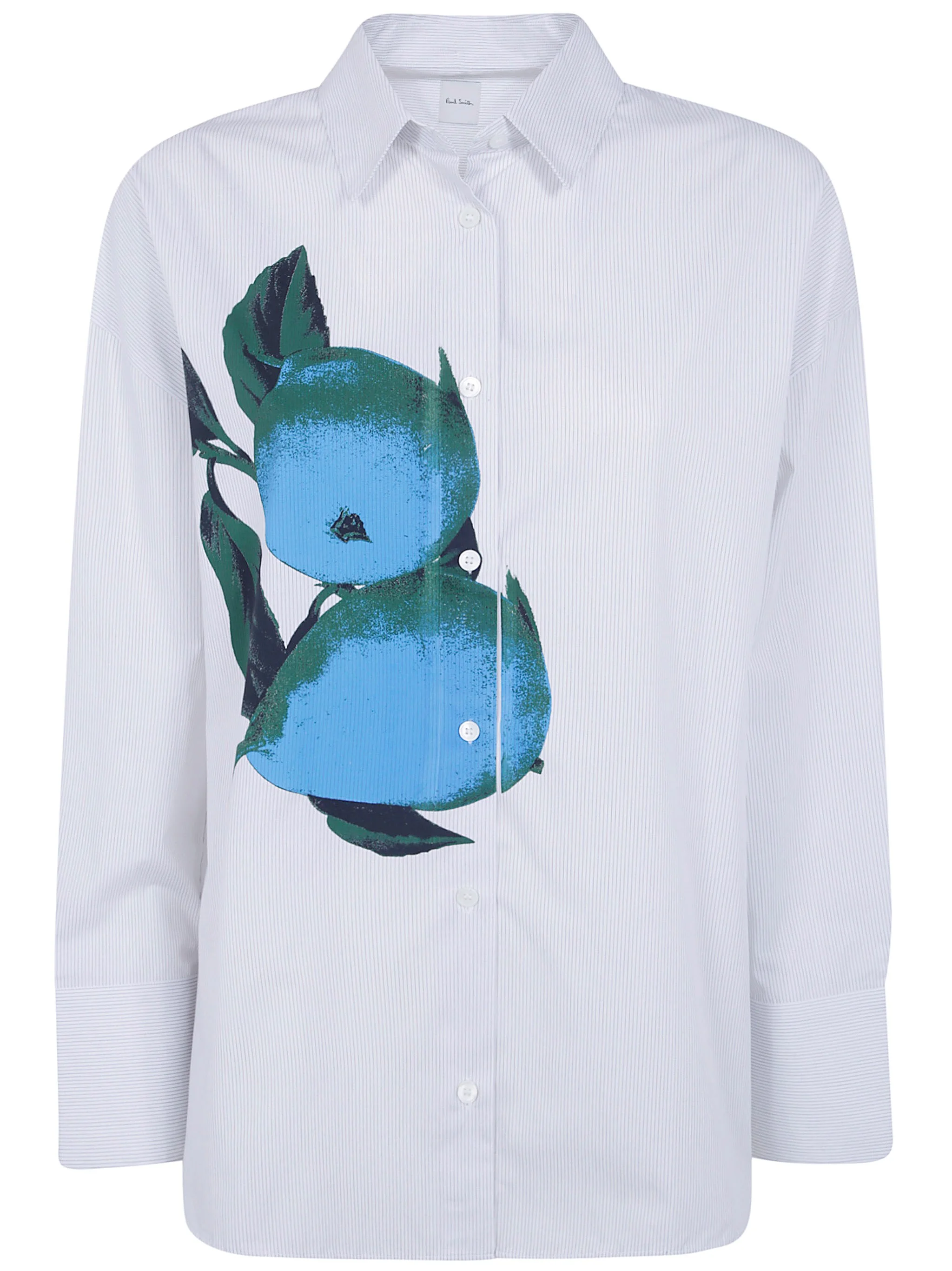 Shirt Blue Fruit Print - 1