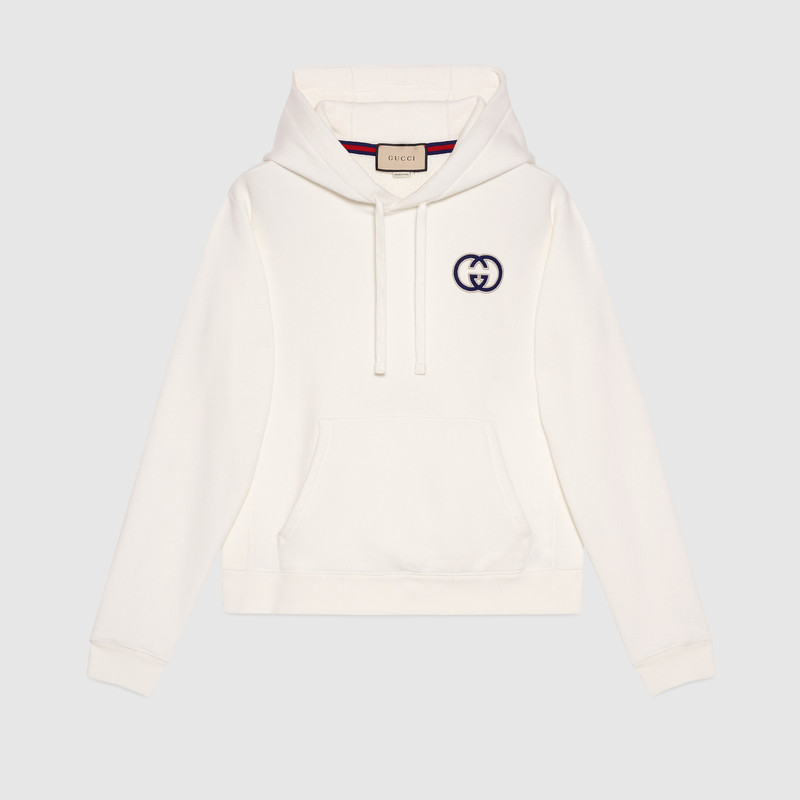 Cotton jersey hooded sweatshirt - 1