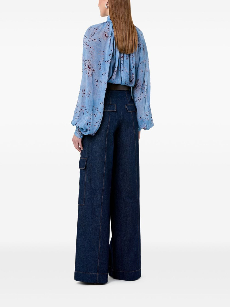 Solene floral-print high-neck top 4
