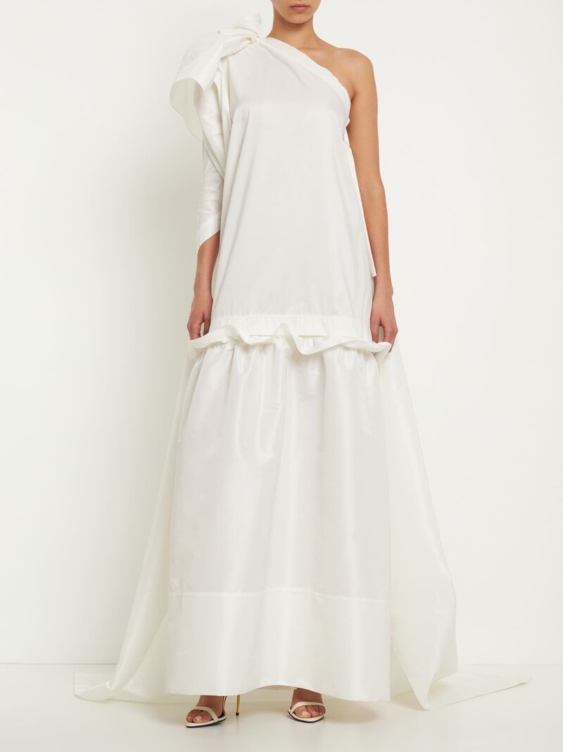 Luna 2-in-1 taffeta one shoulder dress - 2