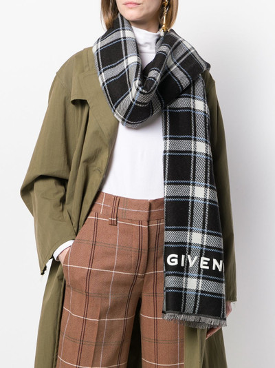 Givenchy checked logo scarf outlook