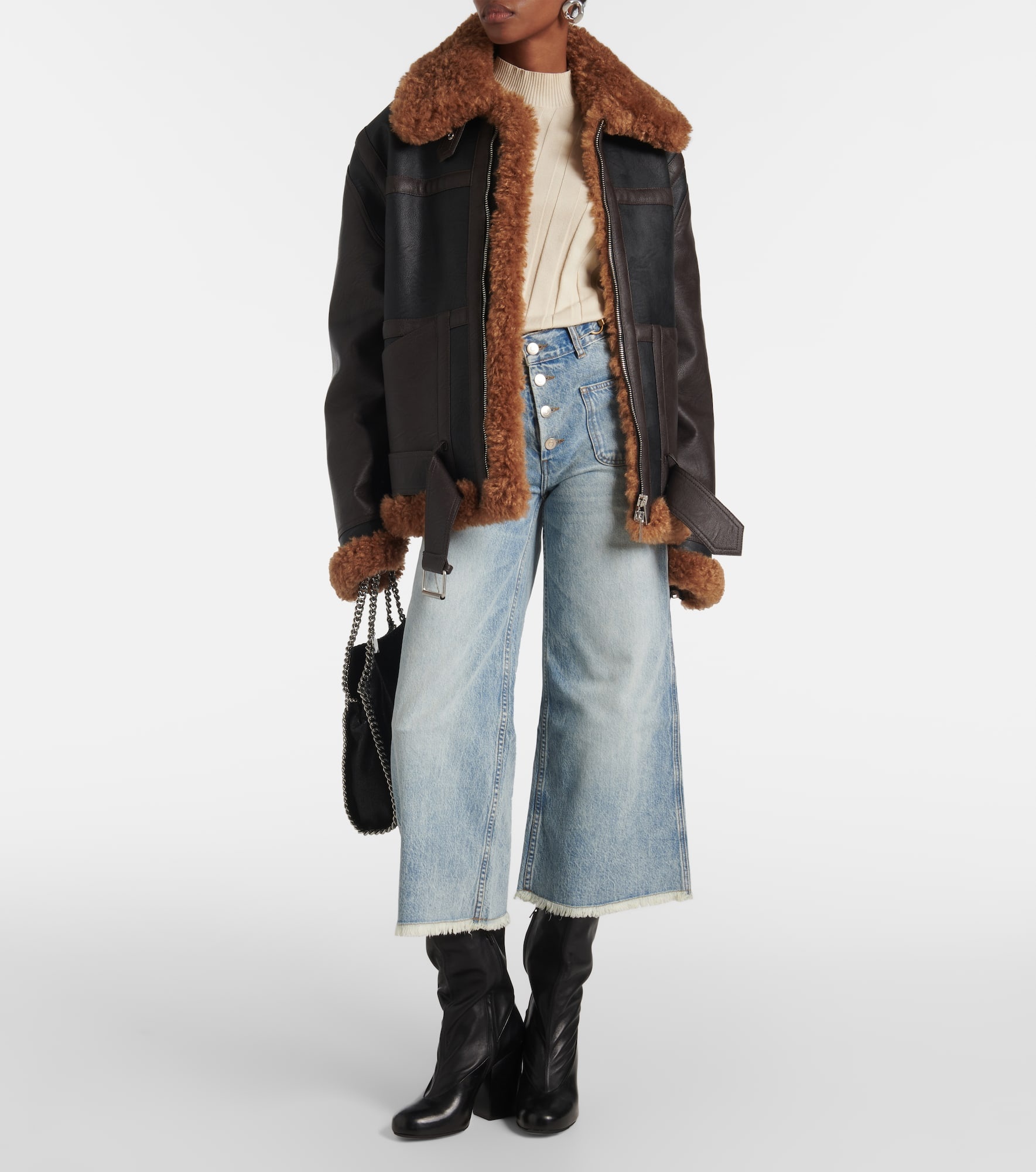 High-rise cropped flared jeans - 2