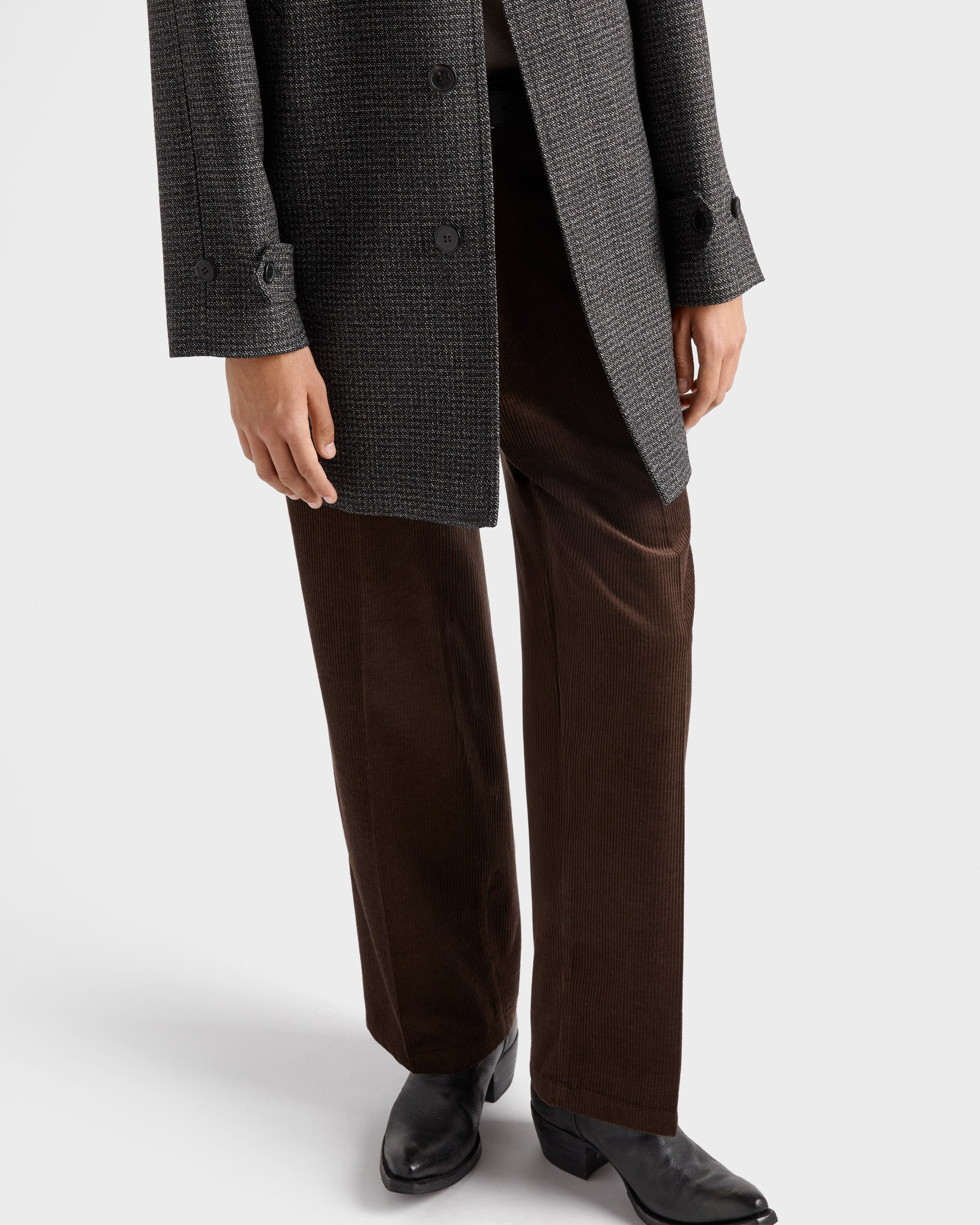 Cashmere and cotton corduroy pants - 4