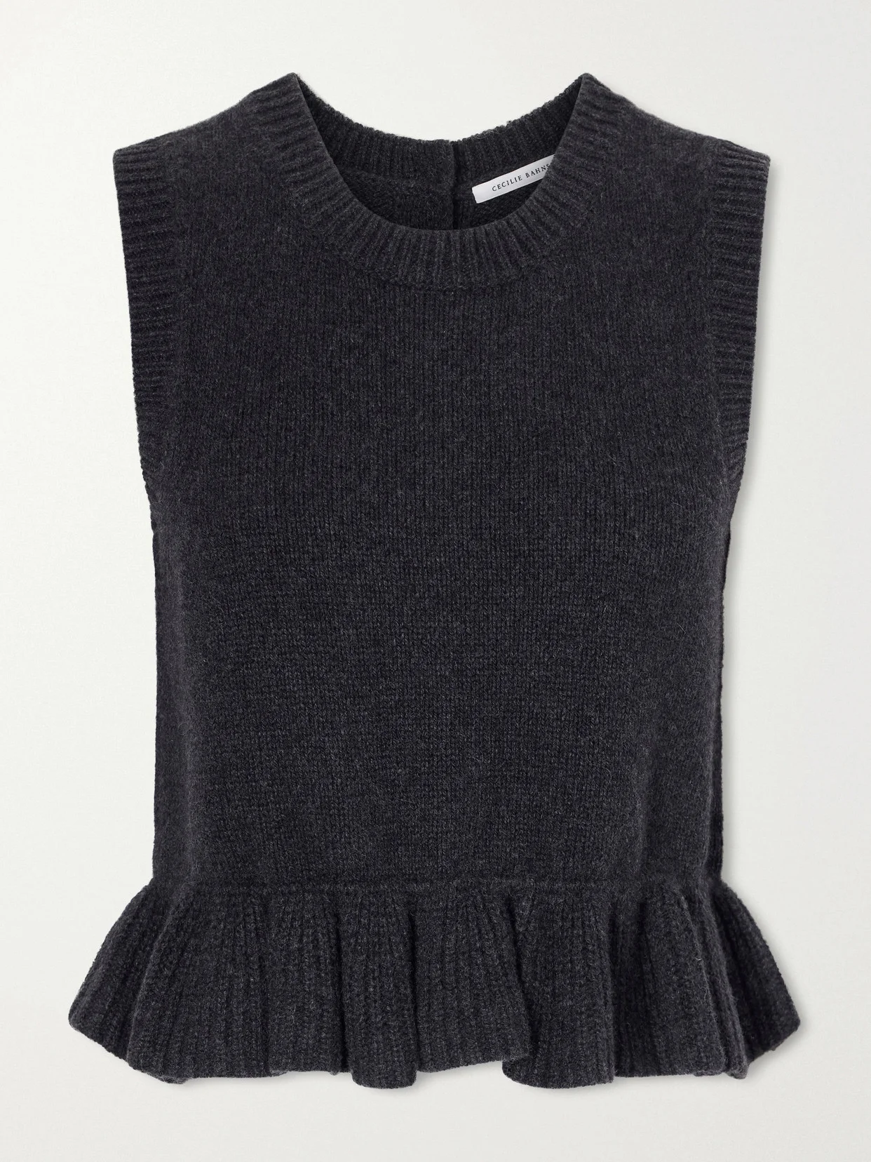 Ruffled Cashmere And Wool-blend Sweater Vest - 1
