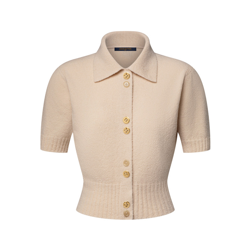Monogram Button Knit Top 1