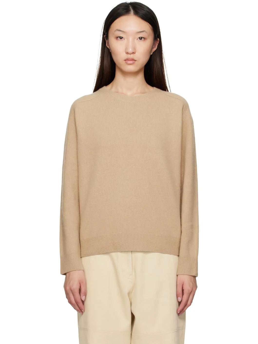 Beige Raglan Sweater - 1