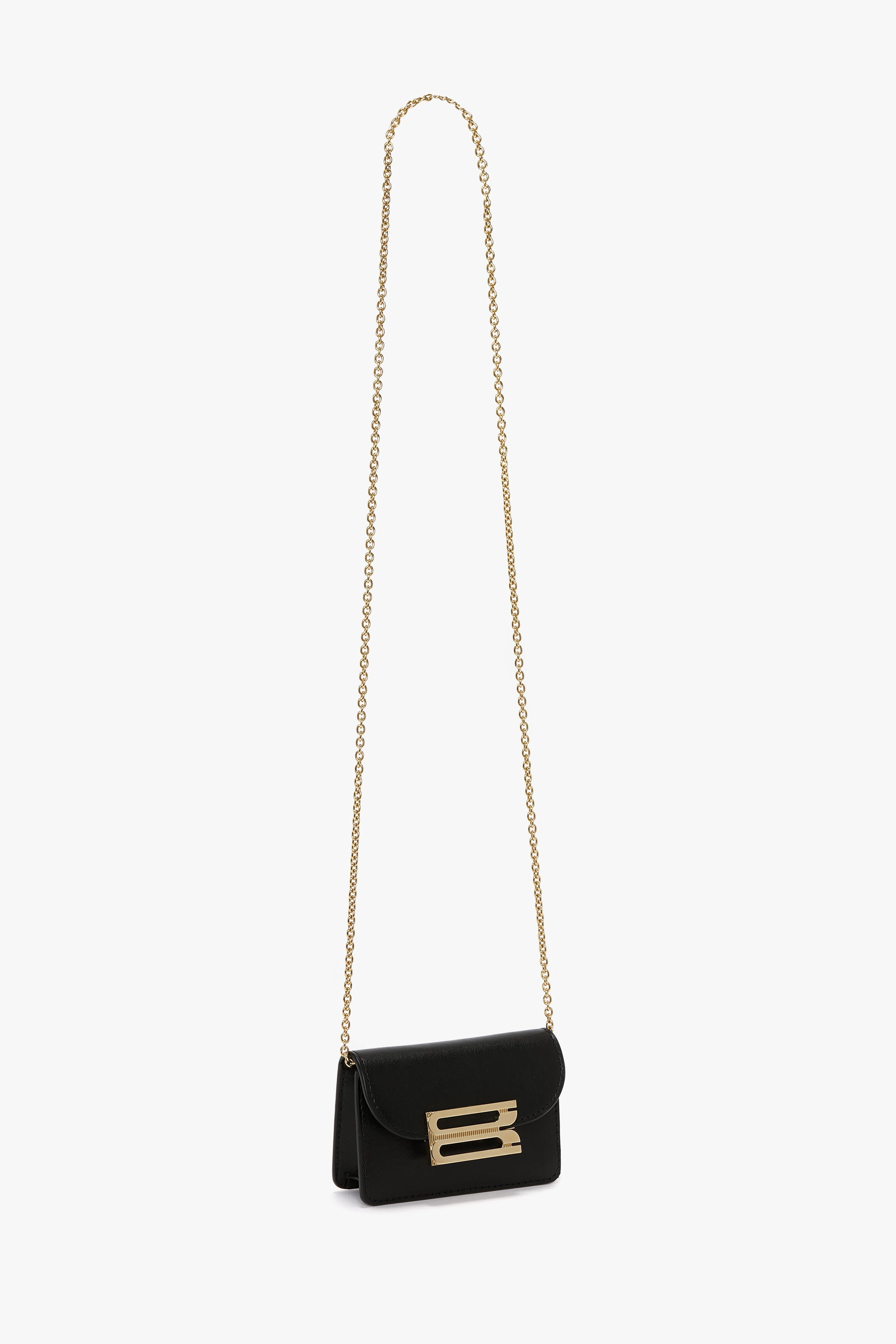Micro Dorian Bag With Chain Strap In Black Smooth Leather - 2
