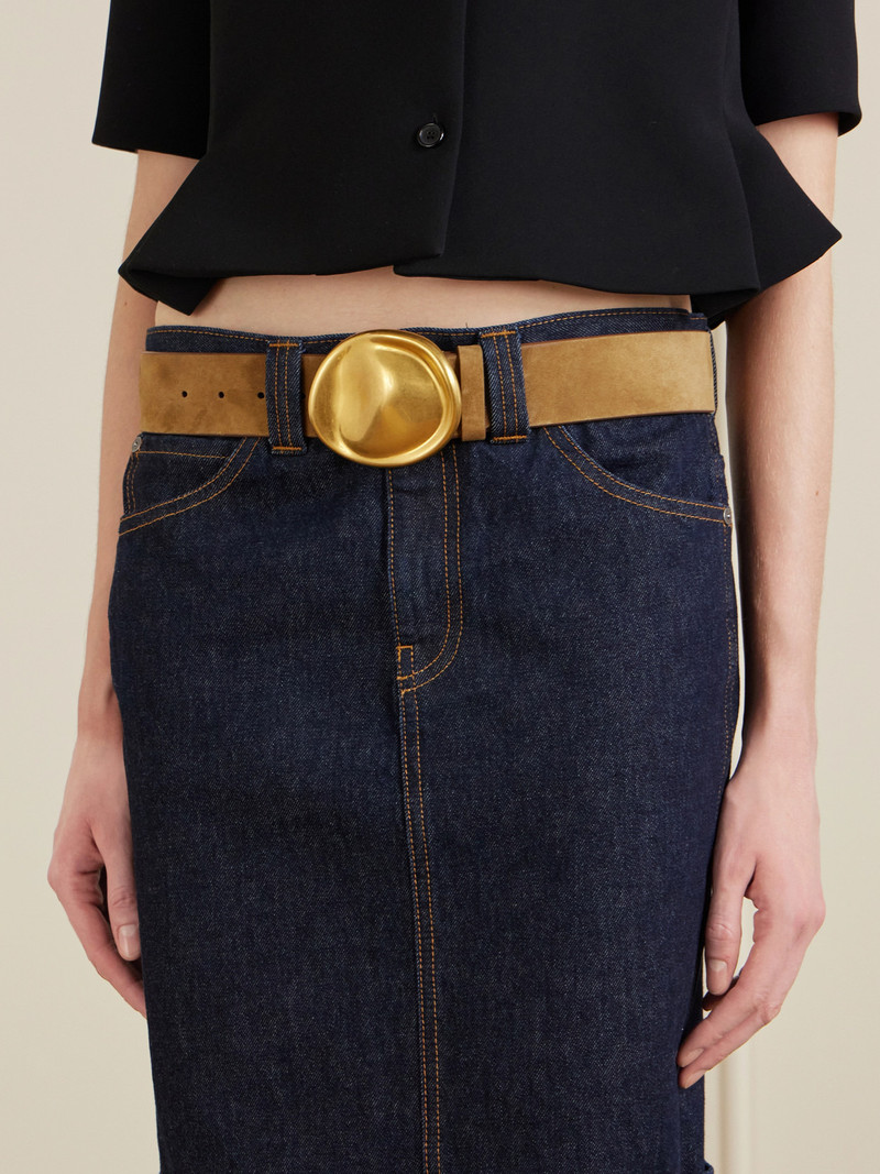 KHAITE Keefe Suede Belt outlook