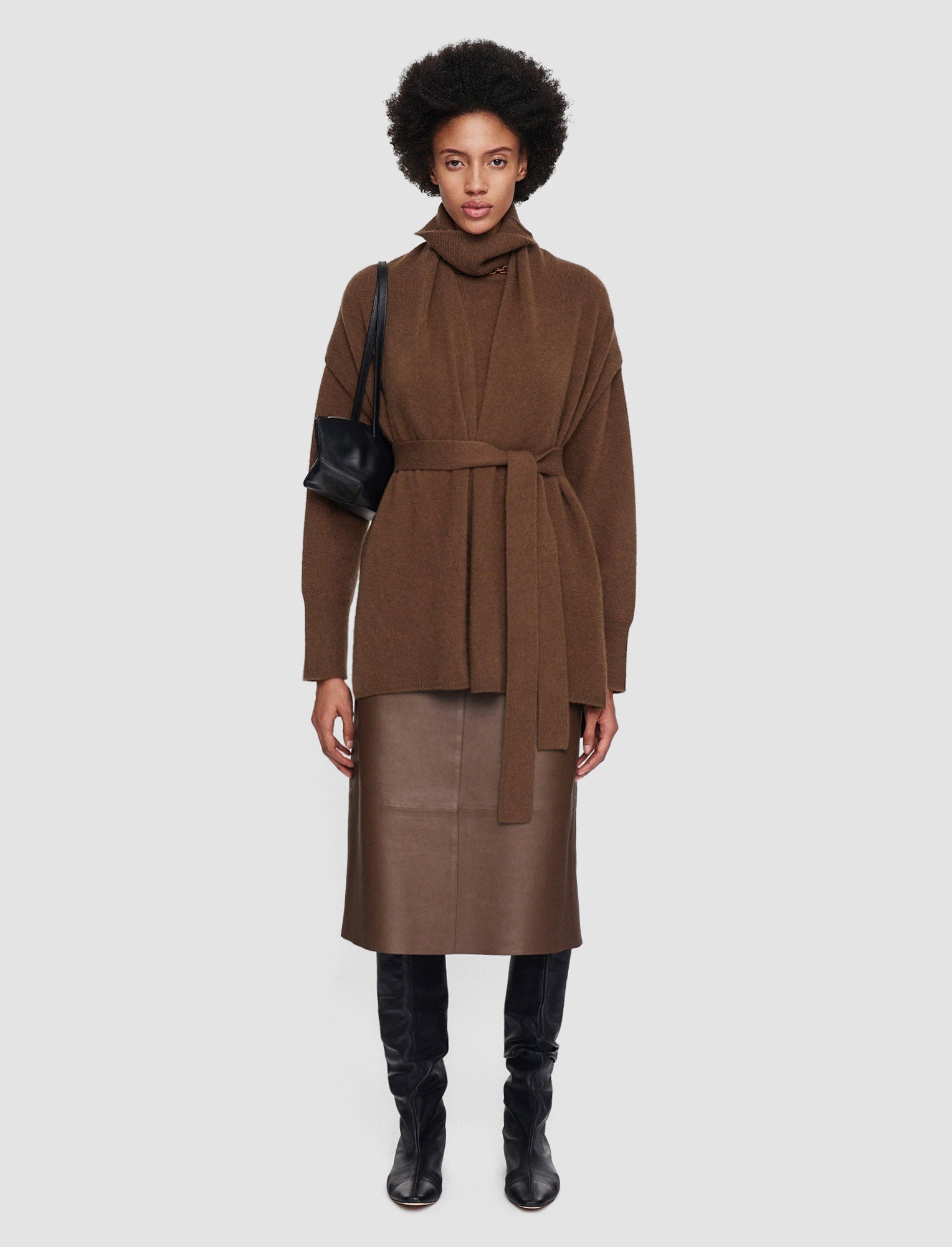 Brushed Cashmere Sleeveless Wrap - 2