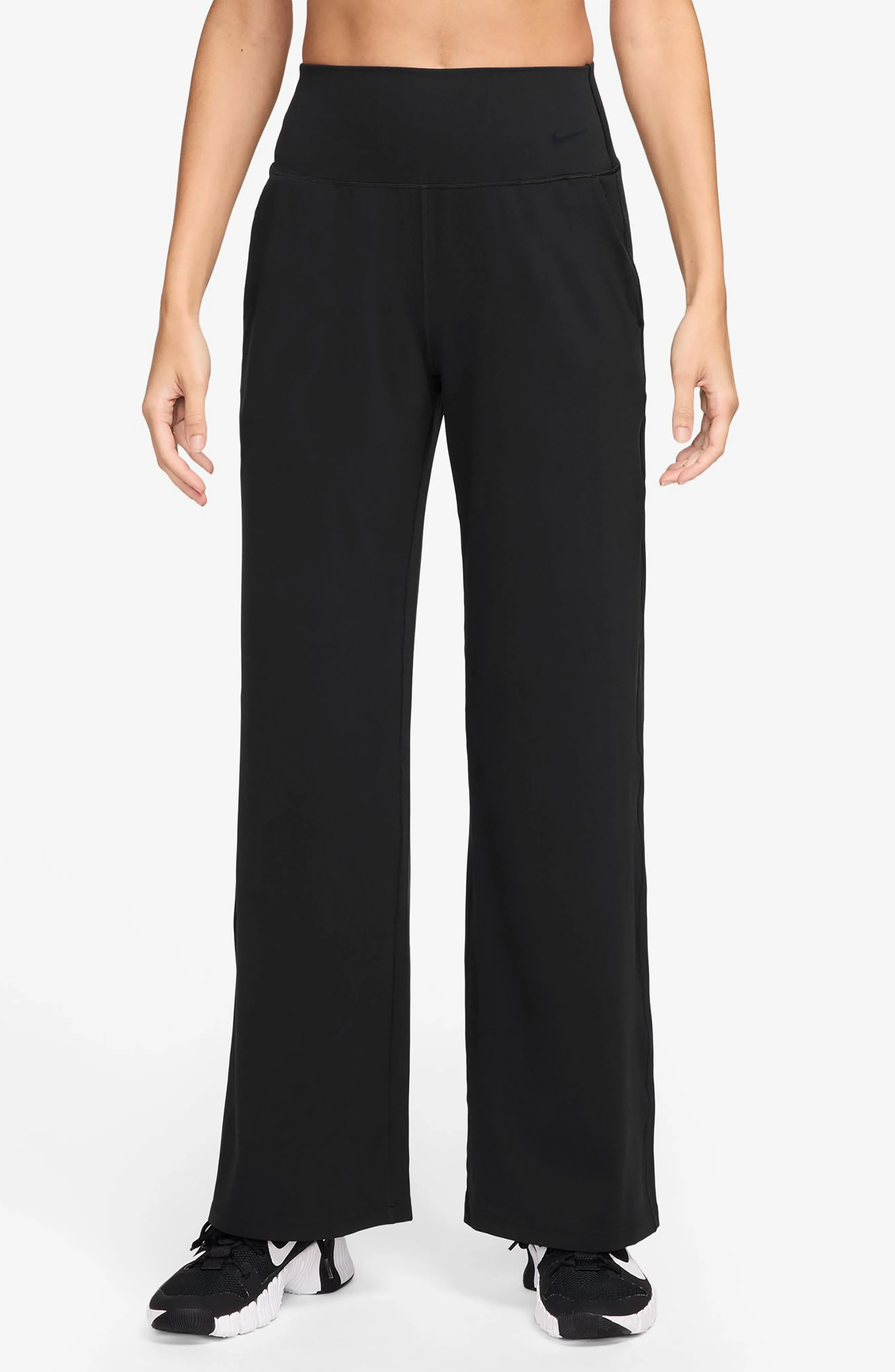 Nike Zenvy Dri-FIT High Waist Wide Leg Pants in 010 010 Black/pcg3C at Nordstrom - 1