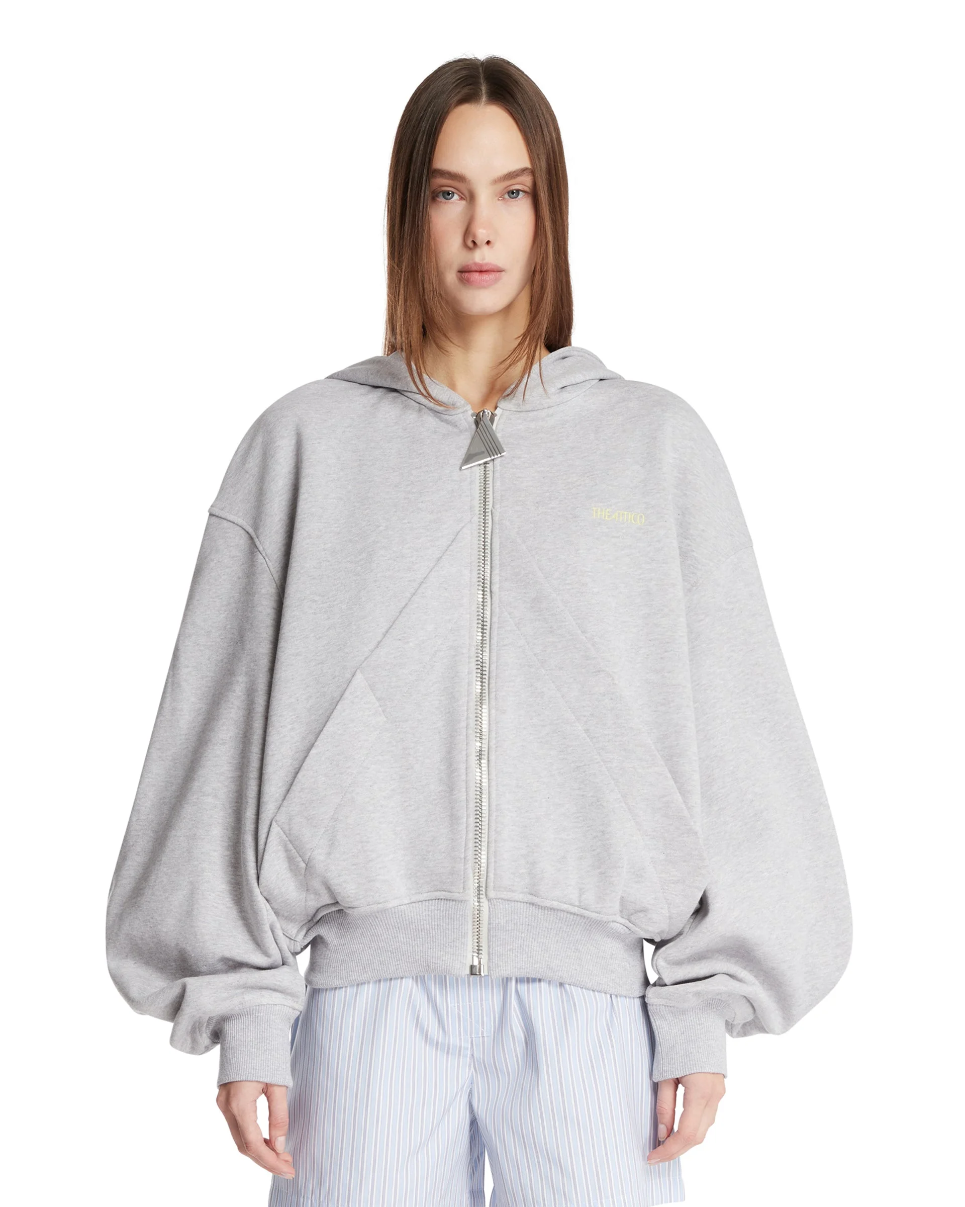 Gray Cotton Sweatshirt - 1