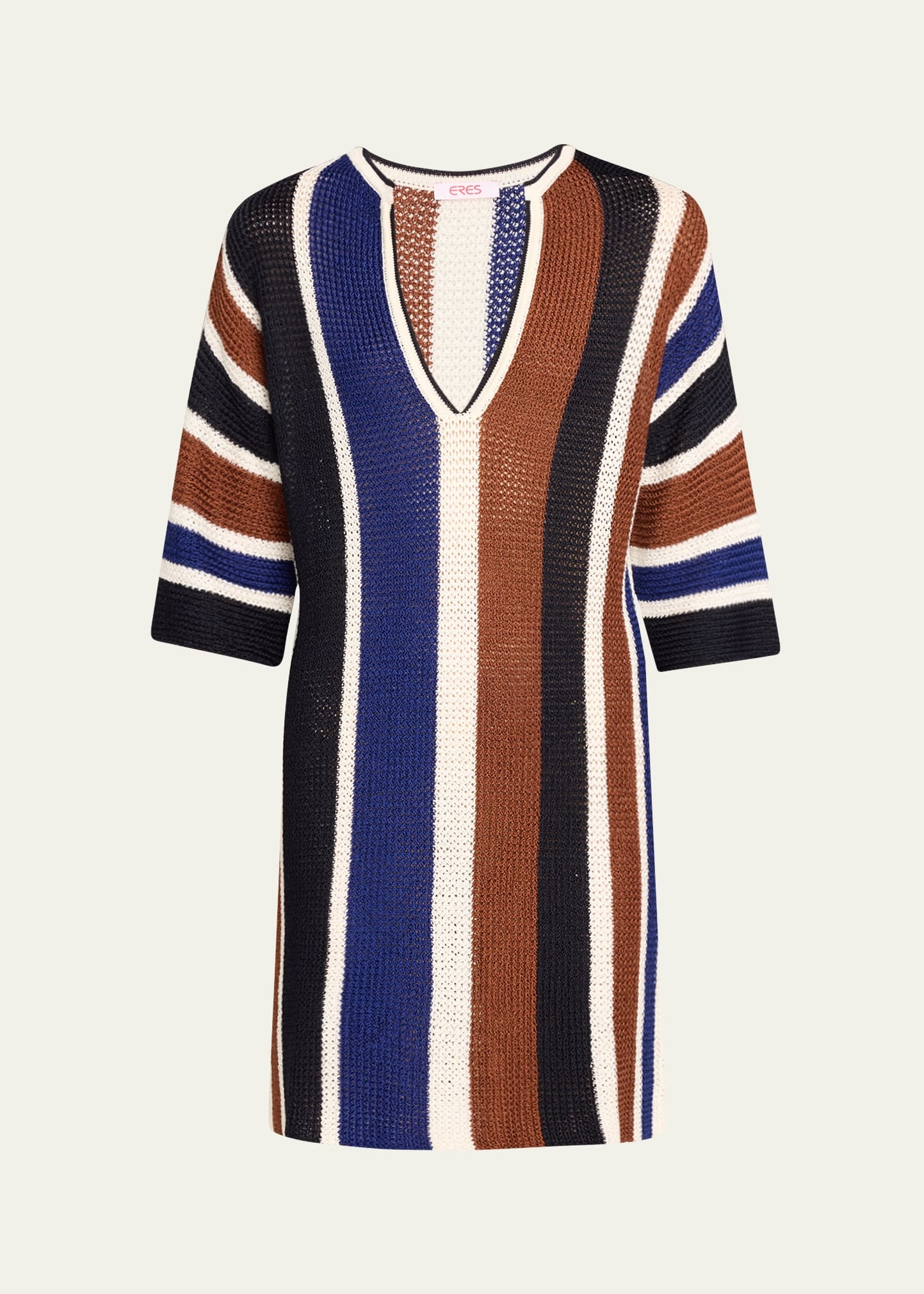 Diego Striped Knit Mini Dress - 1