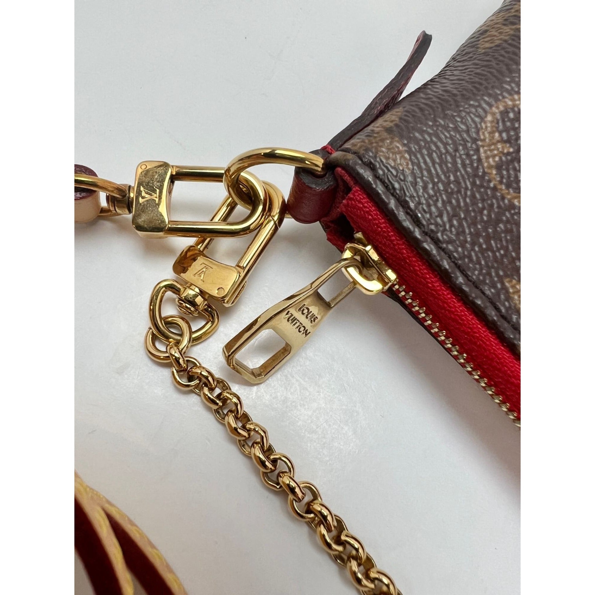 LOUIS VUITTON Pallas Monogram Clutch Cherry Crossbody