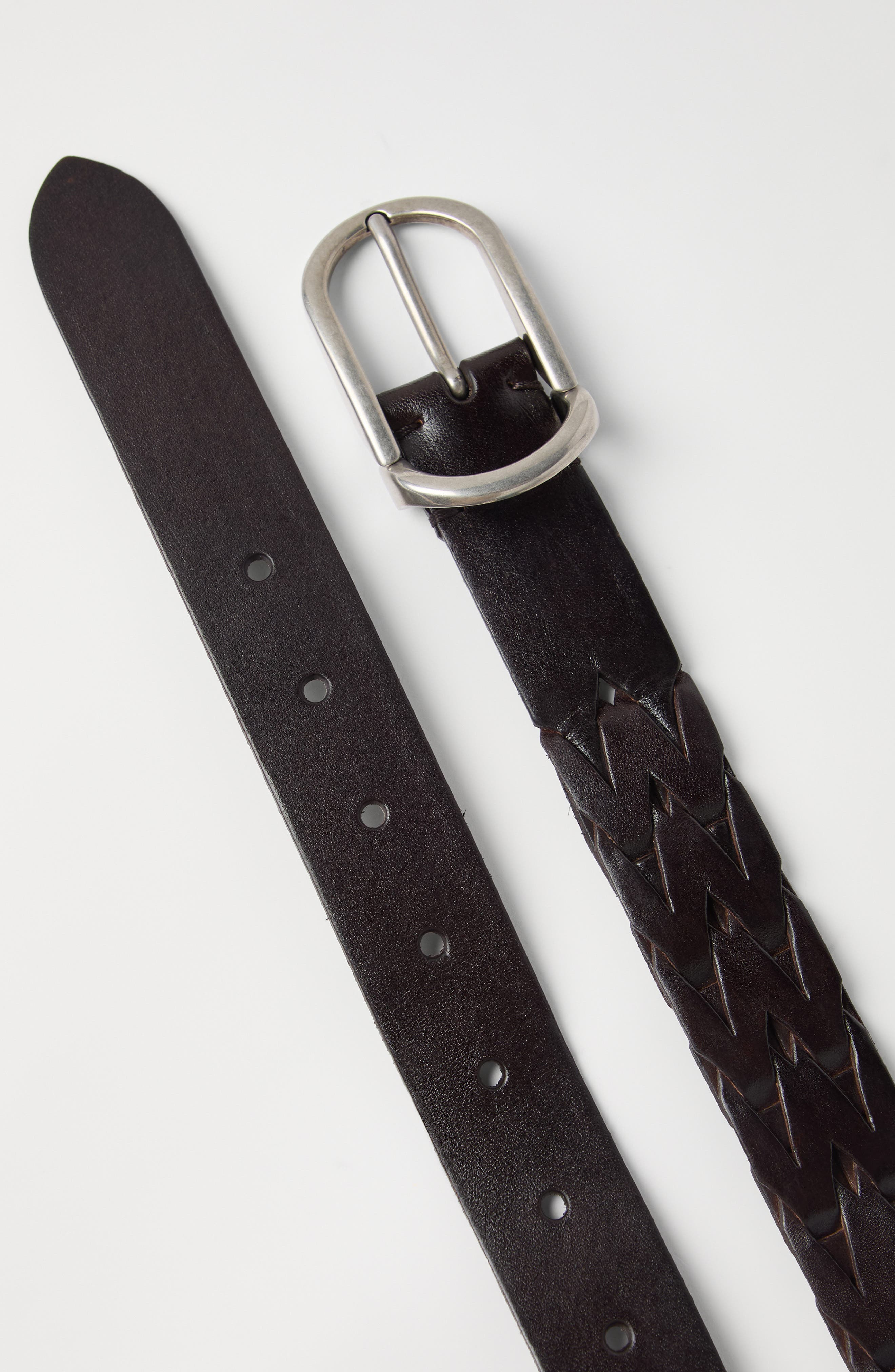 Brunello Cucinelli Braided leather belt in Brown at Nordstrom - 3
