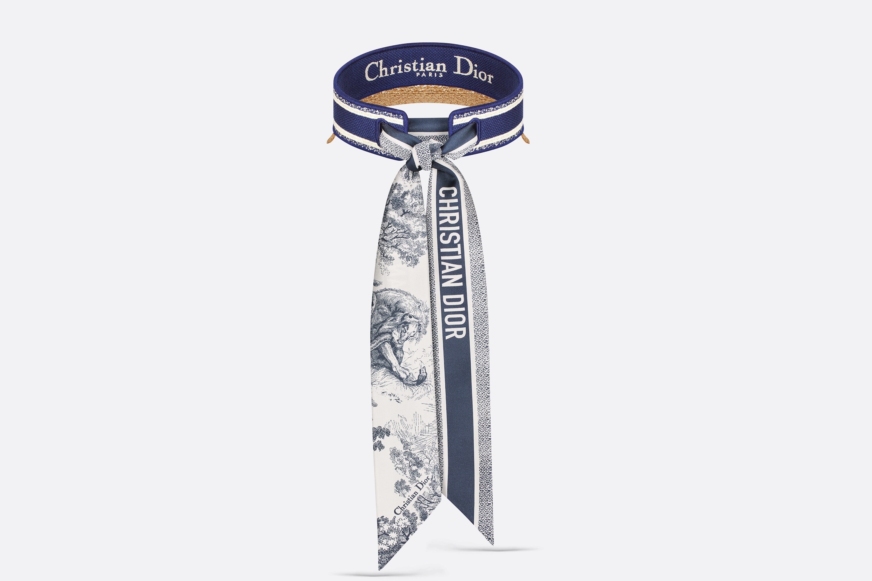 DIOR D-Ocean バイザー ミチャ付属 ネイビー×ホワイト Dior D-Ocean Visor with Mitzah | REVERSIBLE