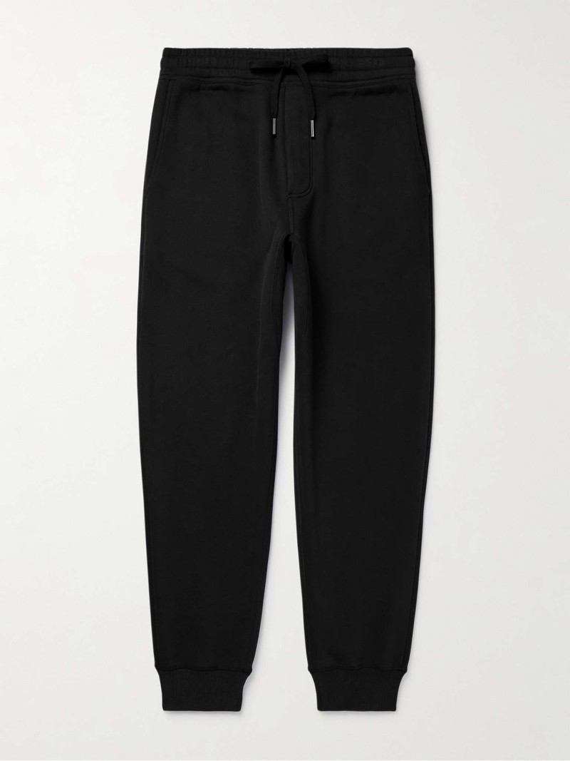Tapered Cotton-Blend Jersey Sweatpants - 1