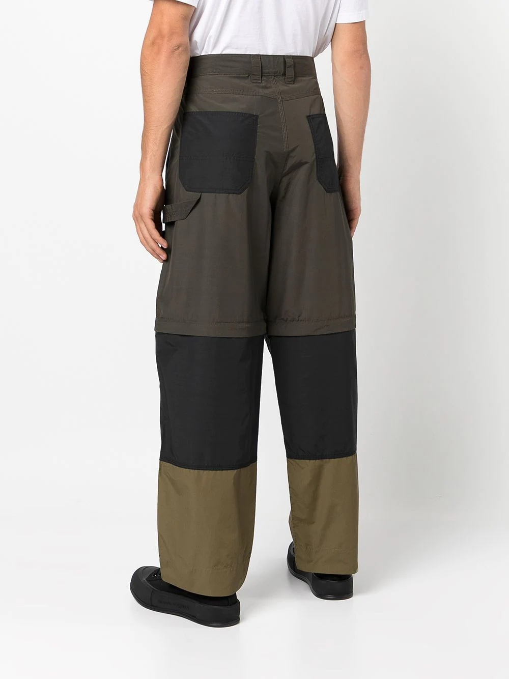 panelled straight-leg trousers - 4