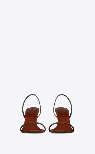 SAINT LAURENT opyum slingback sandals in vegetable-tanned leather outlook
