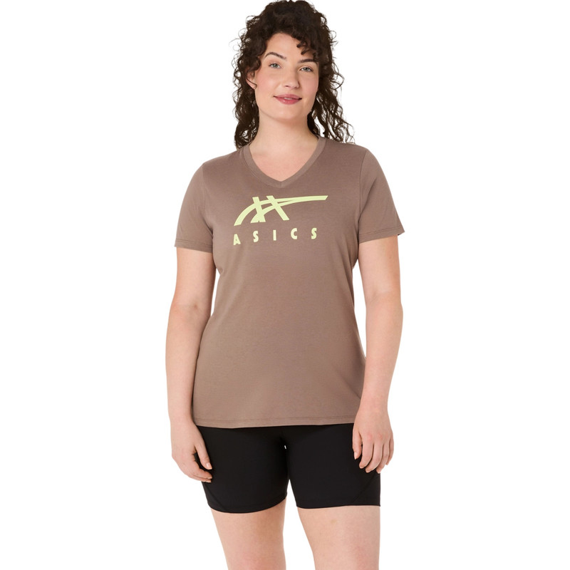 WOMEN'S ASICS STRIPES V-NECK 1